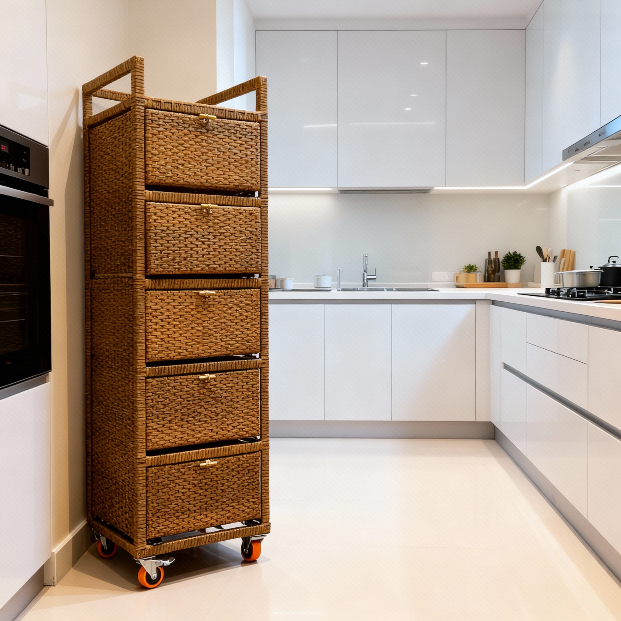 تربو راتان ٥ درج لون بيج - الصورة 2