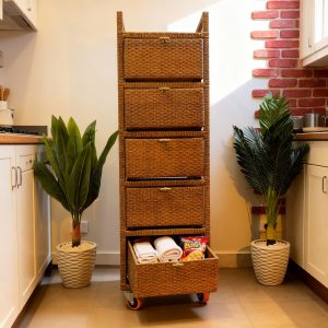 تربو راتان ٥ درج لون بيج